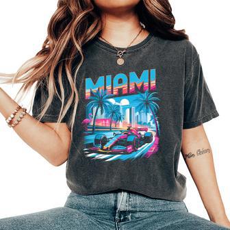 Miami Racing Race Car Racer Driver Women's Oversized Comfort T-Shirt - Thegiftio UK