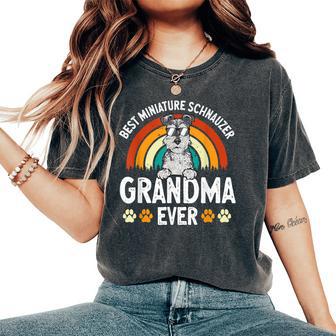 Miniature Schnauzer Dog Grandma Mini Schnauzer Women Women's Oversized Comfort T-Shirt - Thegiftio UK