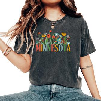 Minnesota Floral Vacation Group Matching Women's Oversized Comfort T-Shirt - Thegiftio UK