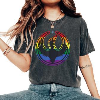 Minnesota Rebel Loon Alliance Lgbtq Rainbow Resist Women's Oversized Comfort T-Shirt - Monsterry