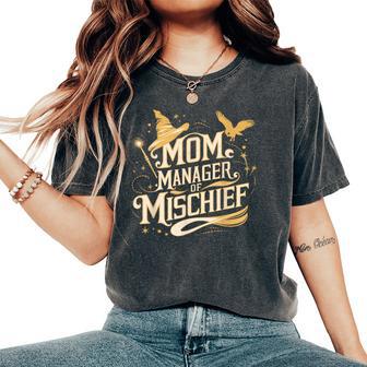 Mom Manager Of Mischief Magic Themed Women's Oversized Comfort T-Shirt - Thegiftio UK