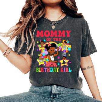 Mommy Of Birthday Girl Gracie Pink Doll Family Decorations Women's Oversized Comfort T-Shirt - Thegiftio UK