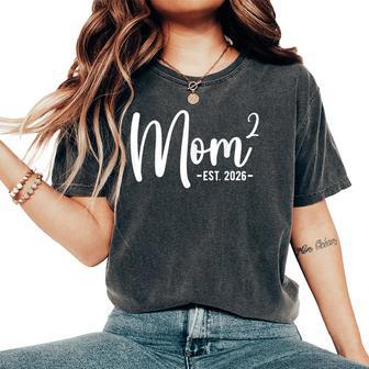 Momquared Est 2026 Mom Of Two Mom Of 2 Boys Girls T-shirt comoda oversize da donna - Novitaregali