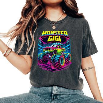Monster Truck Gigi Monster Truck Are My Jam Truck Lovers Women's Oversized Comfort T-Shirt - Thegiftio UK
