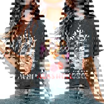 Mother Of A Cheeky Aussie Australian Shepherd Dog Mum Women's Oversized Comfort T-Shirt - Thegiftio