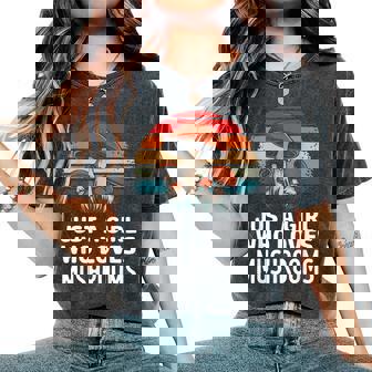 Mushroom Just A Girl Who Loves Mushrooms Women's Oversized Comfort Colors T-Shirt | Mazezy