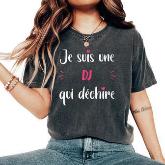 Musique Métieruper Dj Qui Déchire Animatrice Dj T-shirt oversize confortable pour femme - Cadeauxyz