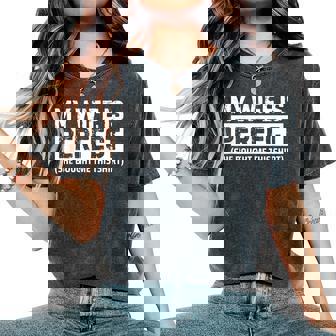 My Wife Is Perfecthe Bought Me This Husband レディースオーバーサイズコンフォートTシャツ - Kawaiitshirt