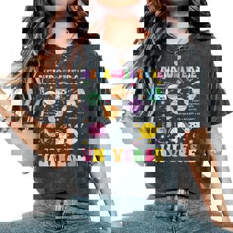 Neurodiverse Universe Autism Awareness Neuro Sparkly Teacher Women's Oversized Comfort T-Shirt | Seseable CA