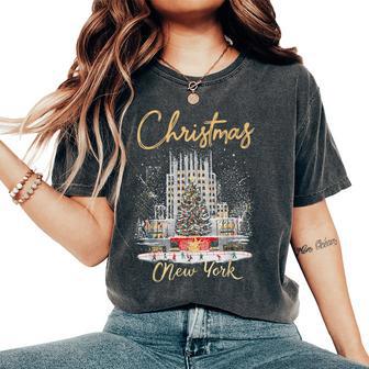 New York Ny Christmas Girl Trip Matching Women's Oversized Comfort T-Shirt - Thegiftio UK