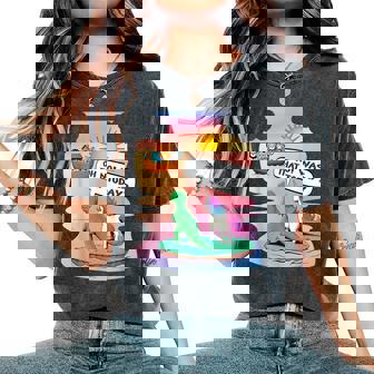 Noah Ark Unicorn Dinosaur Christian Jesus Catholics Bible Women's Oversized Comfort T-Shirt - Thegiftio