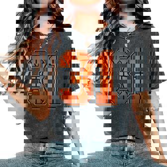 Number 31 Basketball Birthday Women's Oversized Comfort Colors T-Shirt | Mazezy