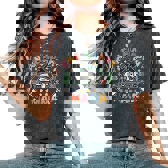 One Happy Mama Camper First Birthday Camping Family Matching Women's Oversized Comfort T-Shirt | Seseable FR