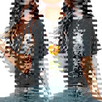 Opossum Sunflower Women's Oversized Comfort T-Shirt - Monsterry