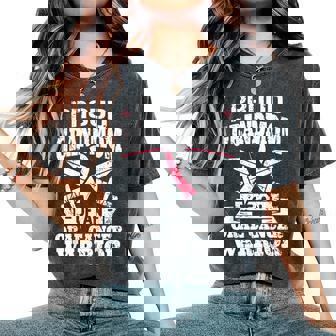 Oral Cancer Warrior Awareness リボン Proud Grandmom Of An Oral Cancer Warrior レディースオーバーサイズコンフォートTシャツ - Kawaiitshirt