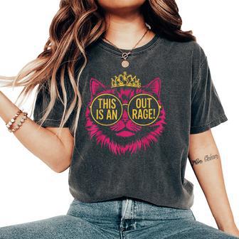 This Is An Outrage Princess Cat Donut Gold Mens Women's Oversized Comfort T-Shirt - Thegiftio UK