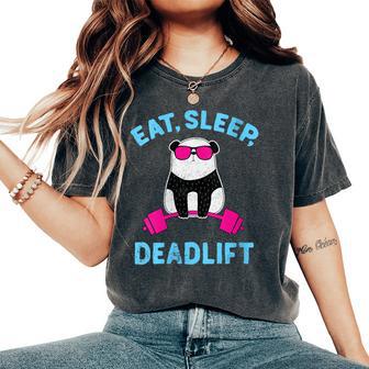 Panda Deadlift Camisa Entrenamiento Halterofilia Culturismo Cuello Camiseta extragrande cómoda para mujer - Regaloses
