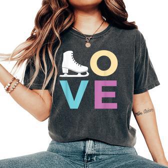 Pattinaggio Artistico Per Ragazze E Donne Love To Icekate T-shirt comoda oversize da donna - Novitaregali