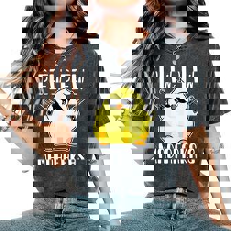 Pew Pew Madafakas Crazy Chicken Gun Regalos Divertidos Manga Larga Camiseta extragrande cómoda para mujer - Regaloses