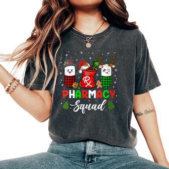 Pharmacy Squad Christmas Pills Pharmacist Santa Women's Oversized Comfort T-Shirt - Thegiftio UK
