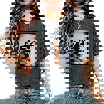 Pinup Girl 男性用 セクシーなブルネットファッションモデル 長袖tシャツ レディースオーバーサイズコンフォートTシャツ - Kawaiitshirt