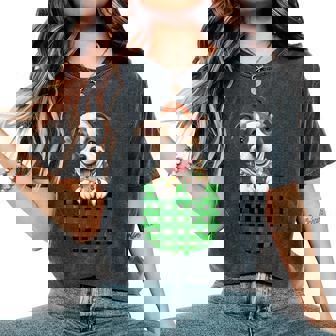 Pitbull Buffalo Green Plaid Pocket Christmas Men Women Kids Women's Oversized Comfort Colors T-Shirt | Mazezy