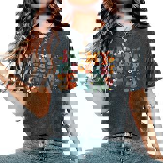 In My Pregnant Era Groovy Pregnancy Announcement Gender Women's Oversized Comfort T-Shirt | Seseable CA