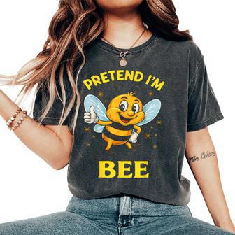 Pretend I'm A Bee Matching Adult Bee Costume Women's Oversized Comfort T-Shirt - Thegiftio UK
