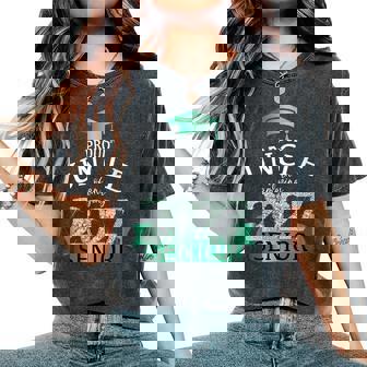 Proud Uncle Class Of 2027 Turquoise Graduation Decor Women's Oversized Comfort Colors T-Shirt | Mazezy