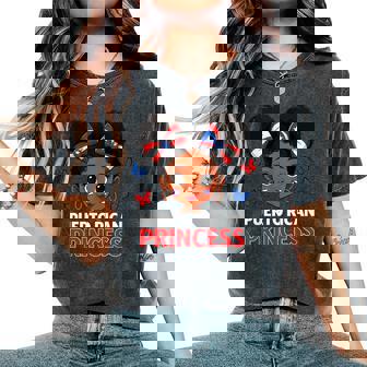 Puerto Rican Princess Hispanic Heritage Girl Puerto Rico Women's Oversized Comfort T-Shirt - Thegiftio