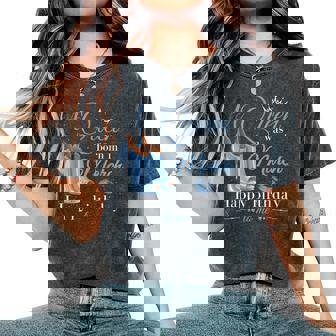 A Queen Was Born In March Girls Ladies March Birthday Women's Oversized Comfort T-Shirt | Seseable CA