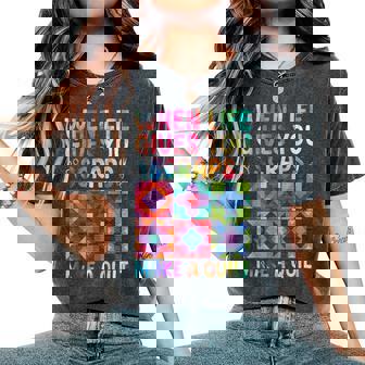 Quilting For Grandma Quilt Lover Sewing Quilter Women's Oversized Comfort T-Shirt | Seseable FR