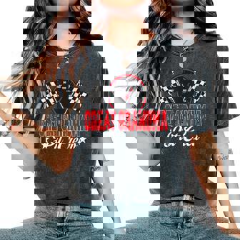 Race Car Birthday Party Racing Family Great Grandma Pit Crew Women's Oversized Comfort T-Shirt - Monsterry