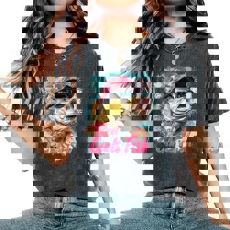 Reel Girls Fish Cool Bass Cool Fishing Squad Family Matching Women's Oversized Comfort T-Shirt - Monsterry