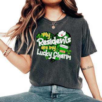 My Residents Are My Lucky Charms Patrick's Day Doctor Nurse Women's Oversized Comfort T-Shirt - Thegiftio UK