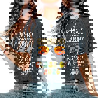 Retired Geography Teacher Class Of 2026 Retirement School Women's Oversized Comfort Colors T-Shirt | Mazezy