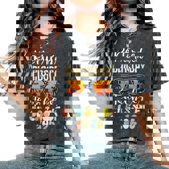 Retired Philosophy Teacher Class Of 2026 Retirement School Women's Oversized Comfort Colors T-Shirt | Mazezy