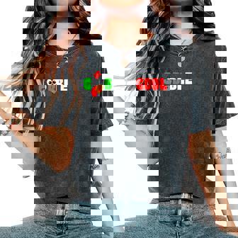 Retro Gobblegool Turkey Day Thanksgiving Parody Women Women's Oversized Comfort T-Shirt - Monsterry