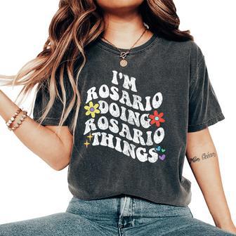 Retro Groovy Im Rosario Haciendo Rosario Cosas Divertidas Madre Camiseta extragrande cómoda para mujer - Regaloses