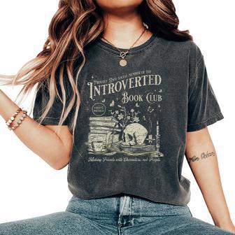 Retro Proud Anti Social Member Of Introverted Book Club Women's Oversized Comfort T-Shirt - Thegiftio UK