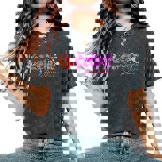 Roatan Hibiscus Flowers Beach Summer Vacation Women's Oversized Comfort Colors T-Shirt | Mazezy