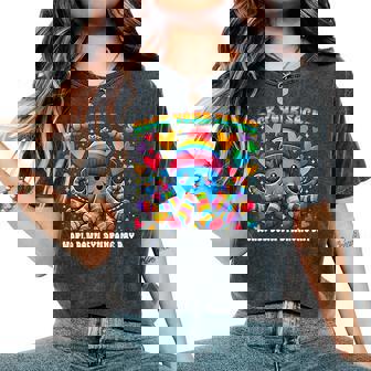 Rock Your Socks World Down Syndrome Day Rainbow Octopus Women's Oversized Comfort T-Shirt - Thegiftio