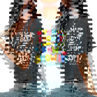 Rock The Test Test Day State Testing Teacher Staar Test Women's Oversized Comfort T-Shirt | Seseable UK