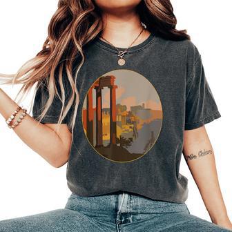 Roma Roma Italia Arte Clásico Camiseta extragrande cómoda para mujer - Regaloses
