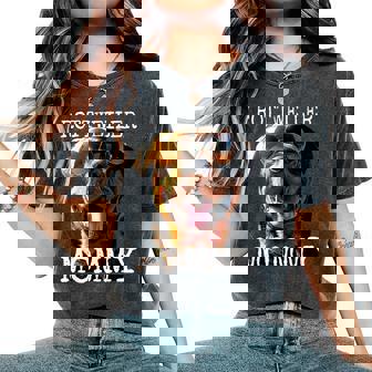 Rottweiler Mommy Perros Mamá Día De La Madre Mom Rottweiler Camiseta extragrande cómoda para mujer - Regaloses