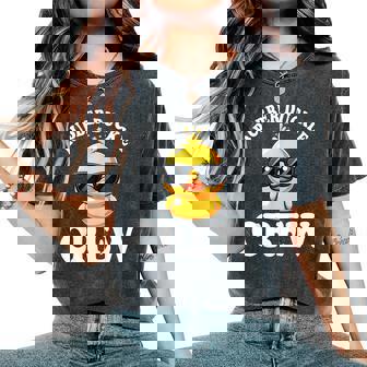 Rubber Duckie Crew Duck Toddlers Girls Rubber Ducks Women's Oversized Comfort T-Shirt - Thegiftio