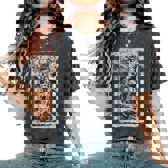 Saint Michael Archangel Defeating The Satan Christian Women's Oversized Comfort T-Shirt | Seseable CA