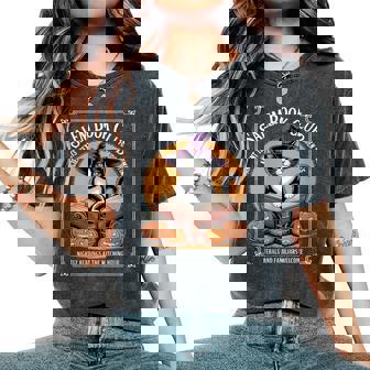 Salem Witch Book Club Bookish Halloween Cat Women Women's Oversized Comfort Colors T-Shirt | Mazezy