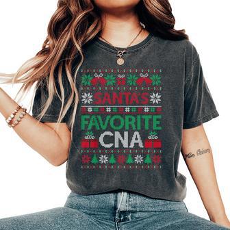 Santa Favorite Cna Nurse Christmas Ugly Sweaters Family Xmas Women's Oversized Comfort T-Shirt - Thegiftio UK