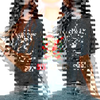 Santa Says Six Seven Dabbing 67 Meme Xmas Boys Girls Women's Oversized Comfort T-Shirt | Seseable FR